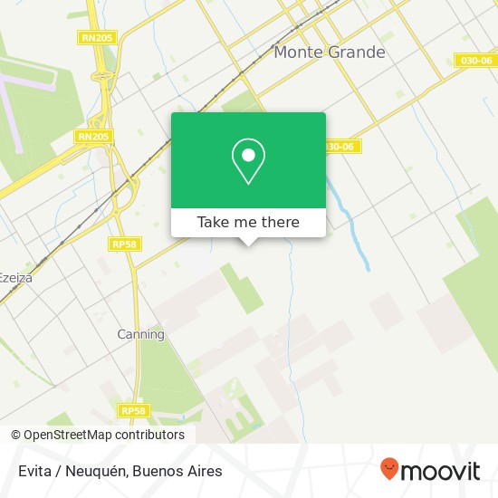 Evita / Neuquén map