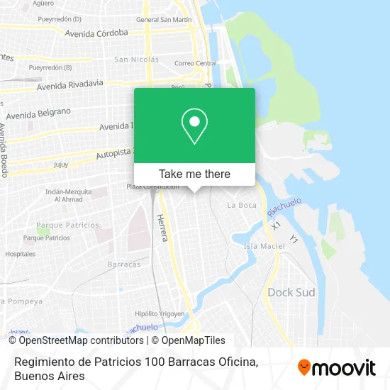 Regimiento de Patricios 100   Barracas   Oficina map