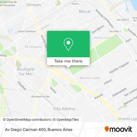 Mapa de Av  Diego Carman 400