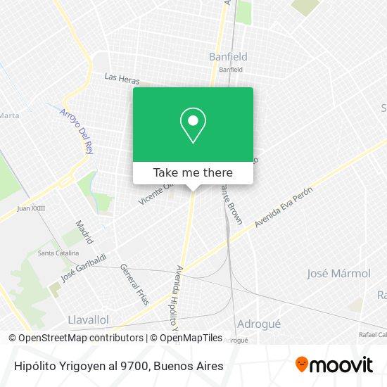 Hipólito Yrigoyen al 9700 map