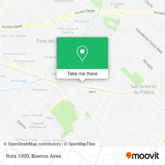 Mapa de Ruta 1000