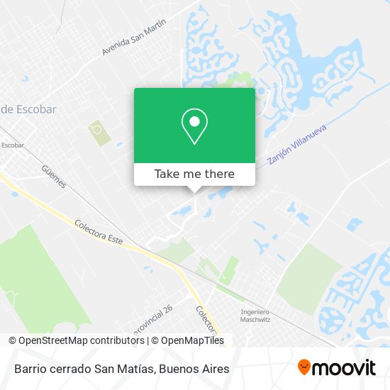 Barrio cerrado San Matías map