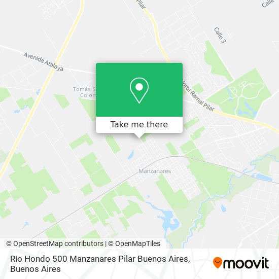 Mapa de Río Hondo 500 Manzanares Pilar Buenos Aires