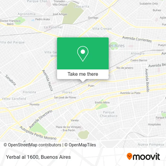 Yerbal al 1600 map