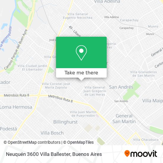 Neuquén 3600 Villa Ballester map