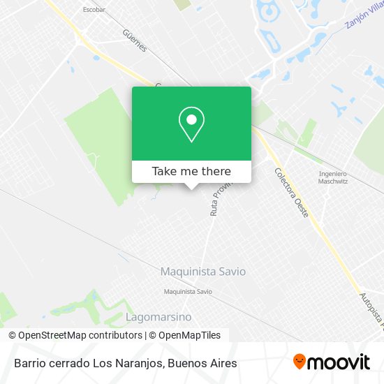 Barrio cerrado Los Naranjos map