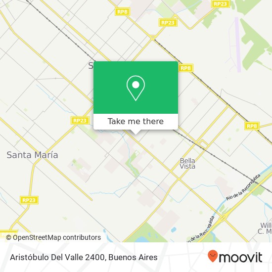 Aristóbulo Del Valle 2400 map