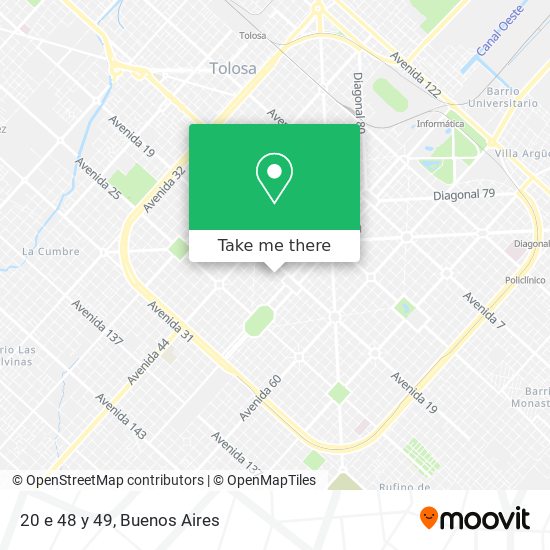 Mapa de 20 e  48 y 49