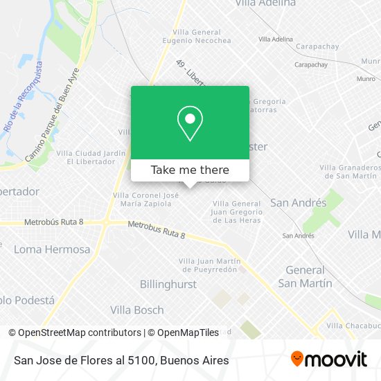 San Jose de Flores al 5100 map