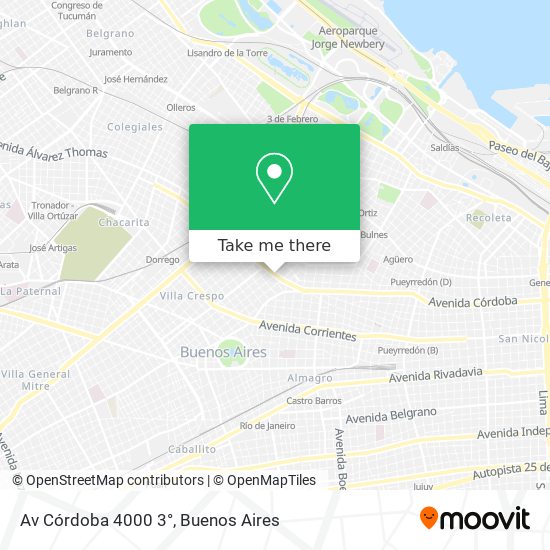 Av Córdoba   4000 3° map
