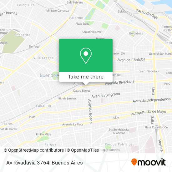 Mapa de Av  Rivadavia 3764