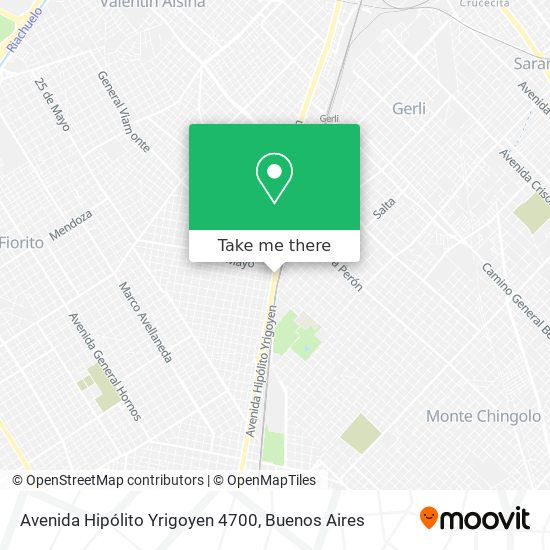 Avenida Hipólito Yrigoyen 4700 map