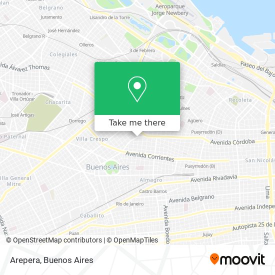 Mapa de Arepera