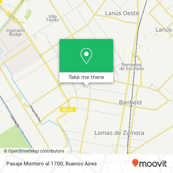 Pasaje Montero al 1700 map