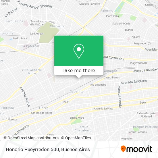 Honorio Pueyrredon 500 map