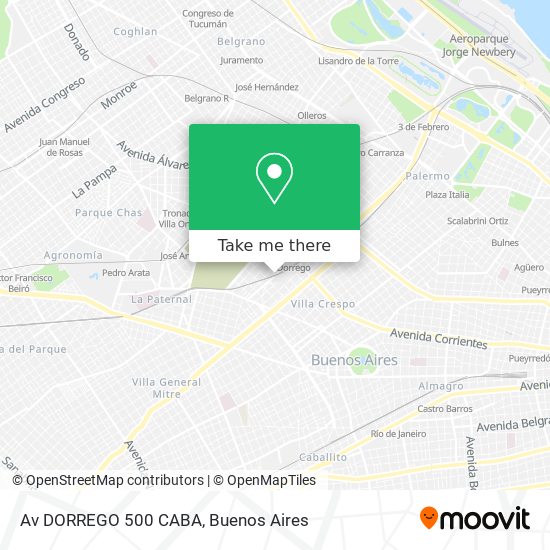 Av  DORREGO 500  CABA map