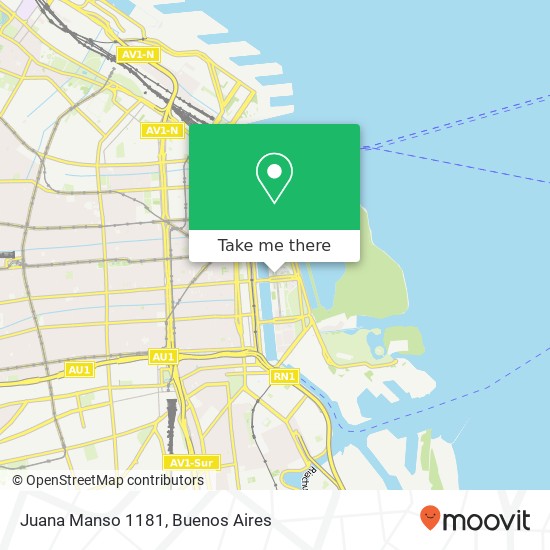 Juana Manso 1181 map