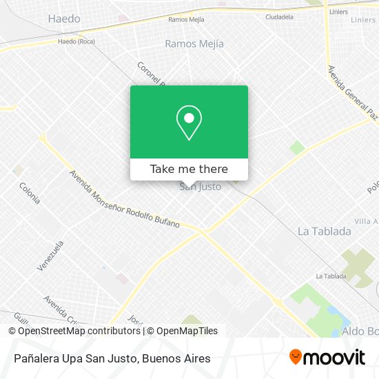 Mapa de Pañalera Upa San Justo