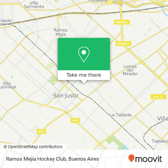 Ramos Mejia Hockey Club map