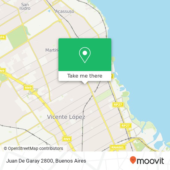 Juan De Garay 2800 map