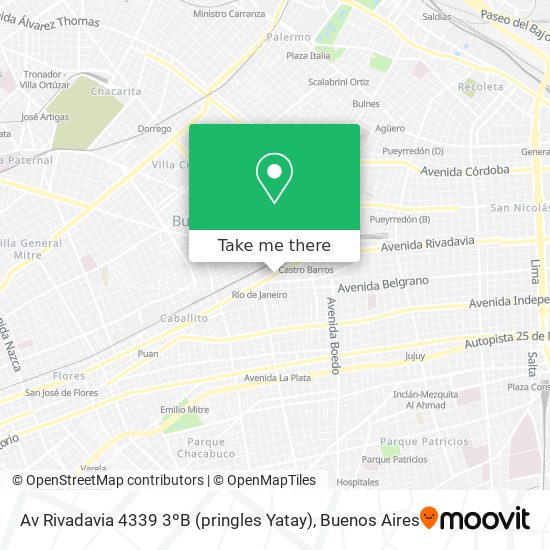 Av  Rivadavia 4339 3ºB  (pringles   Yatay) map