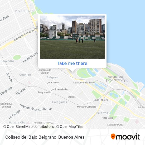 Mapa de Coliseo del Bajo Belgrano