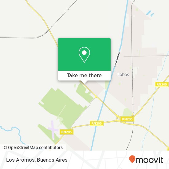 Los Aromos map