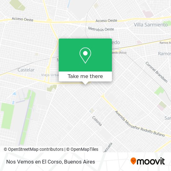 Mapa de Nos Vemos en El Corso