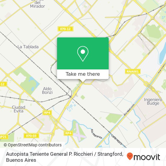 Autopista Teniente General P. Ricchieri / Strangford map
