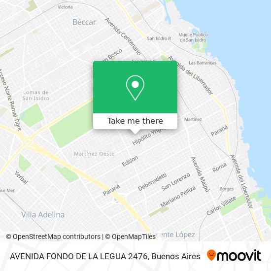 AVENIDA FONDO DE LA LEGUA 2476 map