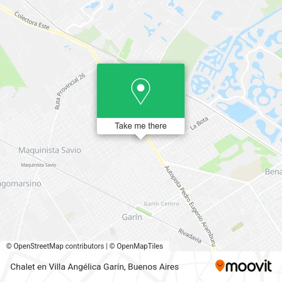 Mapa de Chalet  en Villa Angélica Garín