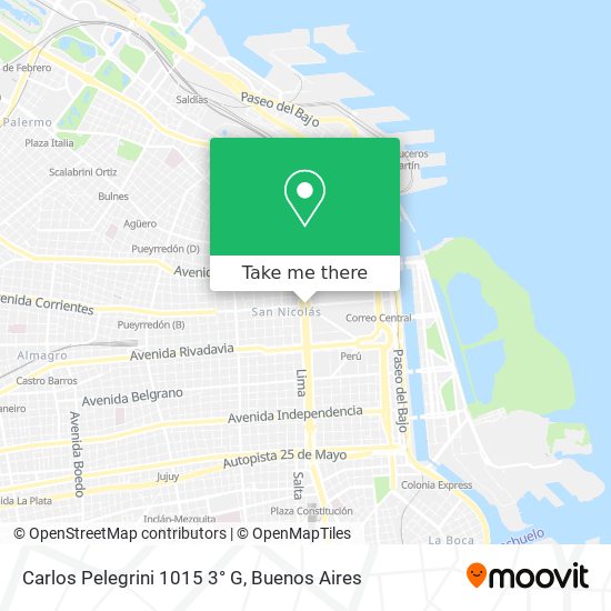 Mapa de Carlos Pelegrini 1015  3° G