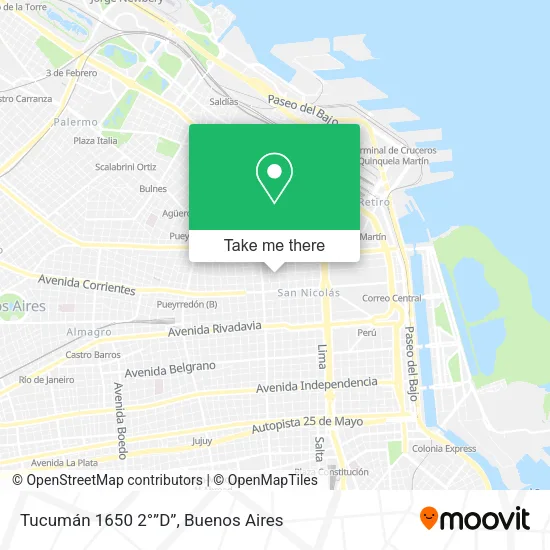 Mapa de Tucumán 1650   2°”D”