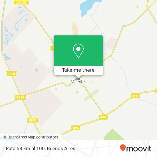 Ruta 58 km al 100 map