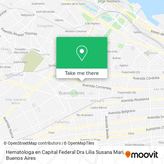 Hematologa en Capital Federal Dra Lilia Susana Mari map