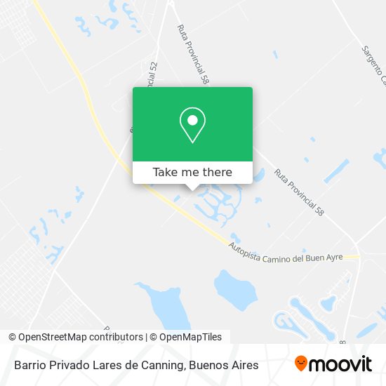 Mapa de Barrio Privado Lares de Canning