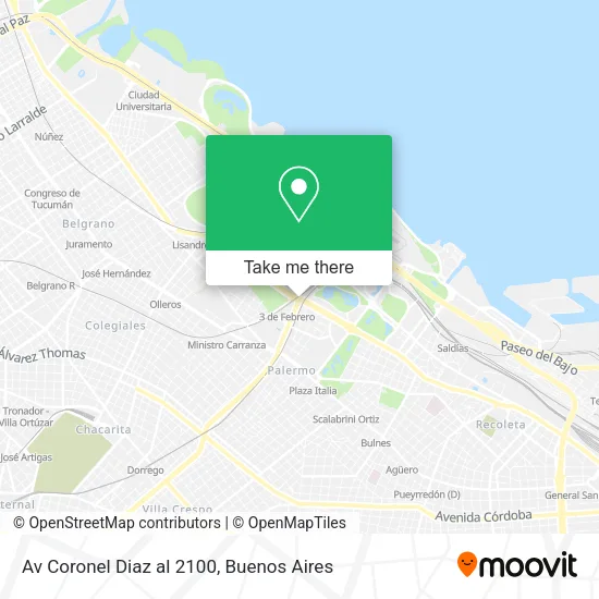 Av  Coronel Diaz  al 2100 map