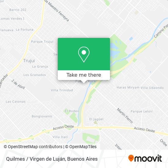 Quilmes / Virgen de Luján map