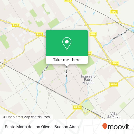Mapa de Santa Maria de Los Olivos