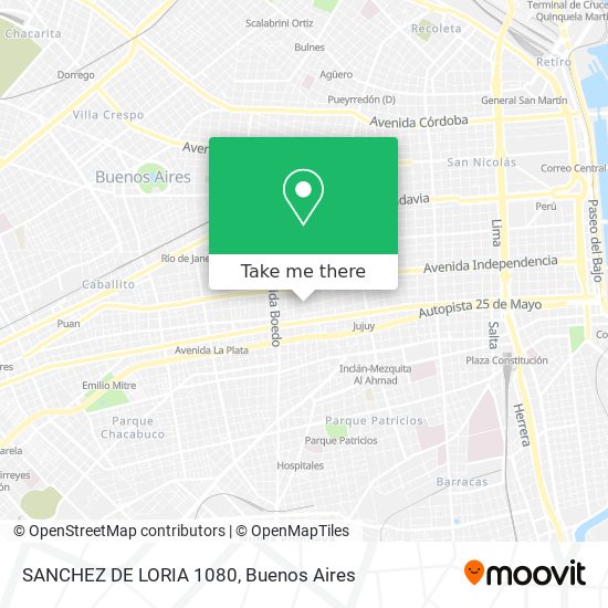 SANCHEZ DE LORIA 1080 map