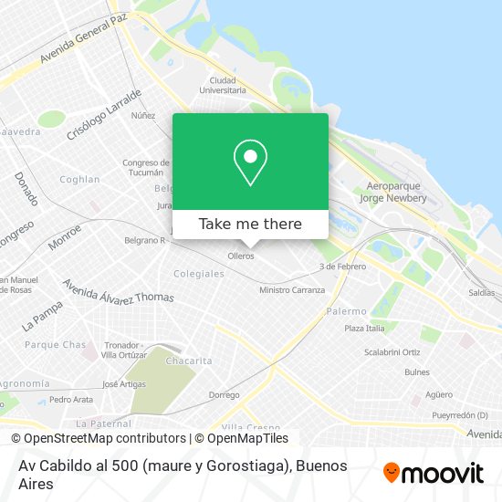Av  Cabildo al 500 (maure y Gorostiaga) map