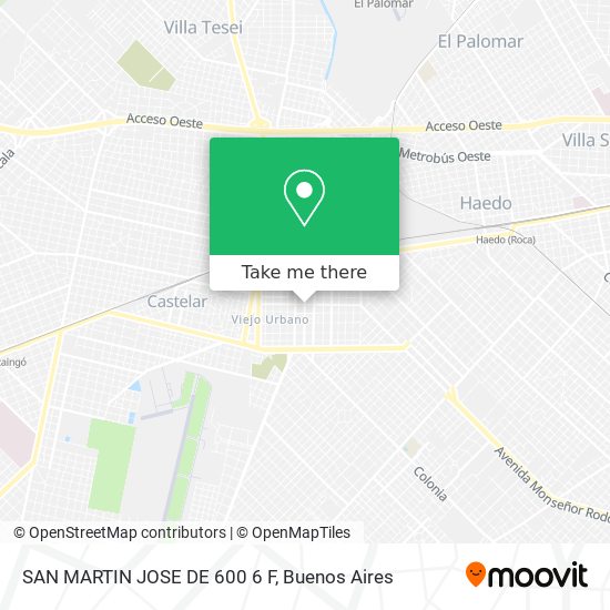 SAN MARTIN  JOSE DE 600 6 F map