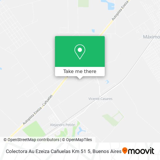 Mapa de Colectora Au  Ezeiza   Cañuelas Km 51 5
