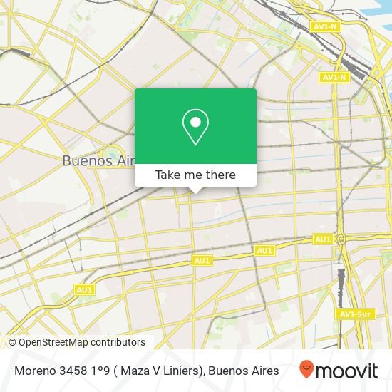 Moreno 3458 1º9 ( Maza   V  Liniers) map