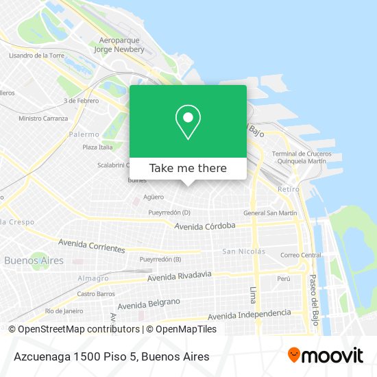 Azcuenaga 1500  Piso 5 map