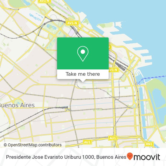 Presidente Jose Evaristo Uriburu 1000 map