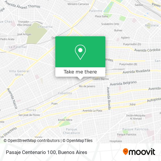 Pasaje Centenario 100 map