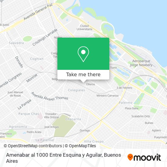 Mapa de Amenabar al 1000 Entre Esquina y Aguilar