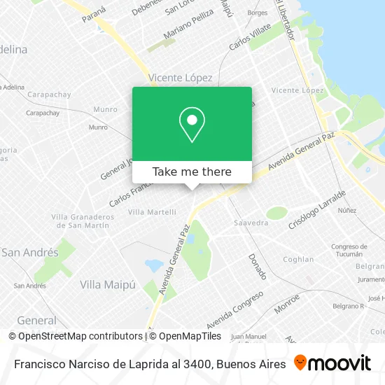 Mapa de Francisco Narciso de Laprida al 3400