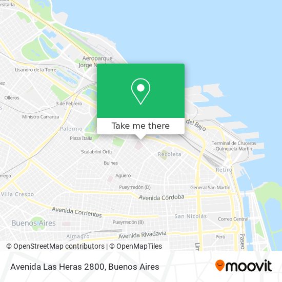 Mapa de Avenida Las Heras 2800
